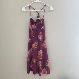 American eagle Outfitters Floral Purple Size 0 MIDI Dress
